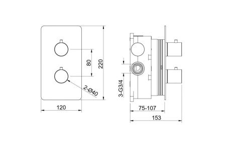 Смеситель для душа Aquatek ЕВРОПА AQ1391CR встраиваемый в стену хром с термостатом