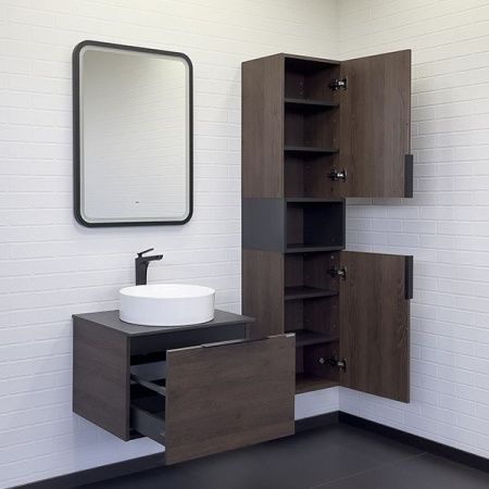 Тумба с раковиной Comforty Портленд 00-00013791CF 60х50 подвесная цвет коричневый