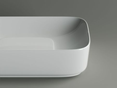 Раковина из сантехнического фарфора Ceramica Nova ELEMENT CN5021 60х40 накладная цвет белый без отверстий под смеситель