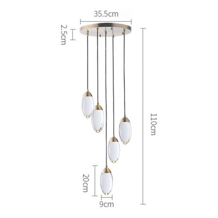 Светильник потолочный Delight Collection Celestial (Целестиал) MT8848-5H brass