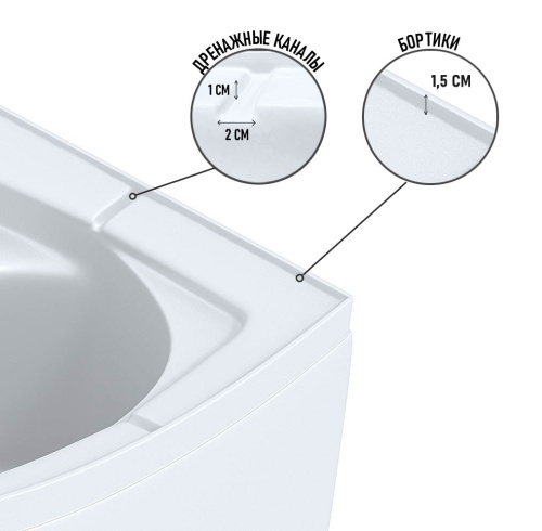 Душевая кабина Niagara Eco E90/40/TN/BK 90х90 четверть круга - фото 5