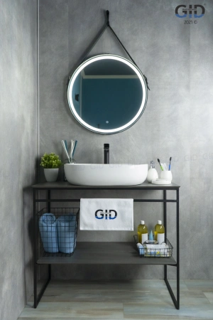 Раковина керамическая Gid Lago 51112 60х40 накладная цвет белый без отверстий под смеситель