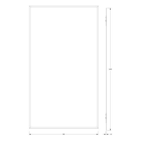 Зеркало Evoform Comfort BY 0959 90х160 подвесное