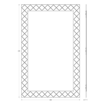 Зеркало Evoform Florentina BY 5010 100х160 подвесное