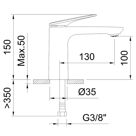 Смеситель Clever VELVET 61948 на раковину черный