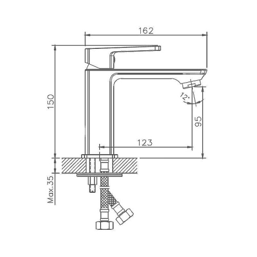 Cмеситель Haiba HB10176 на раковину хром - фото 3