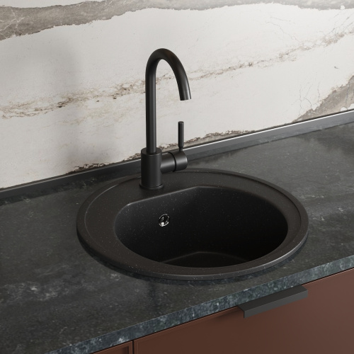 Смеситель для кухни Teymi T10265 на мойку черный - фото 5