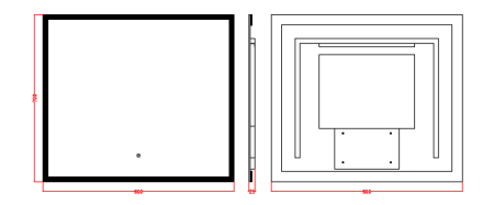 Зеркало с подсветкой Boheme 544-080 80х70