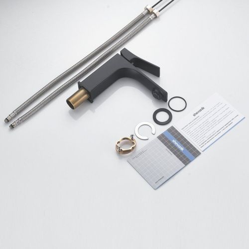 Смеситель Shevanik S6101H на раковину черный - фото 4