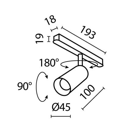 Трековый светодиодный светильник Maytoni Technical Focus LED TR032-2-5W4K-S-W