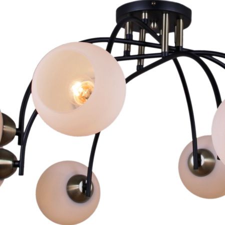 Люстра на штанге Illumico IL0250 IL0250-8CSQ-79 BK AB