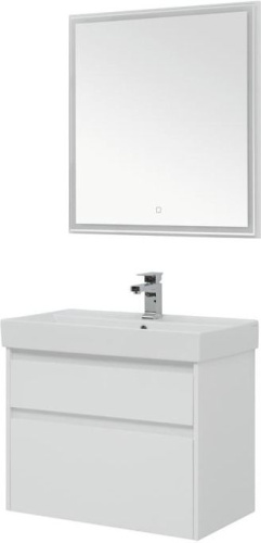 Комплект мебели: тумба с раковиной + зеркало Aquanet Nova Lite 00242903 75,7х46х145 напольный/подвесной - фото 5