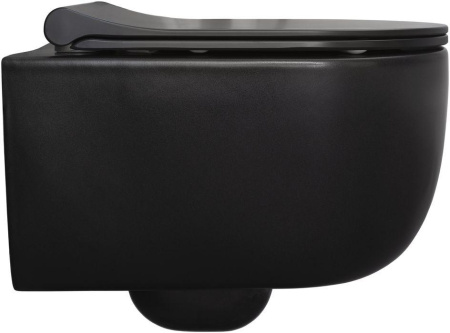 Чаша унитаза подвесная Allen Brau Priority 4.31002.31 цвет черный матовый без сиденья безободковая каскадный смыв