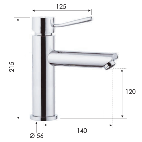 Смеситель Remer Minimal N11A на раковину хром - фото 2