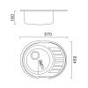 Кухонная мойка Haiba HBS4557-06 55х45 цвет нержавеющая сталь поверхность матовая
