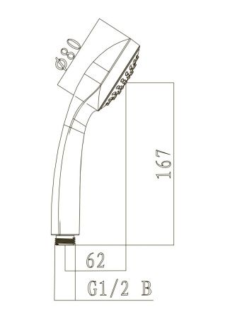Душевая лейка LeMark LM0211C цвет хром
