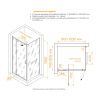 Душевой уголок RGW Passage 3508078198-11 90х80 стекло прозрачное профиль хром без поддона