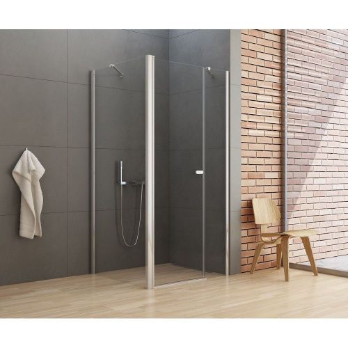 Душевой уголок New Trendy NEW SOLEO Chrome K-0698 100х80 стекло прозрачное профиль хром без поддона - фото 2