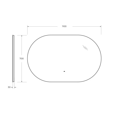 Зеркало в ванную Cezares VAGUE CZR-SPC-VAGUE-1100-700-MOV 110х70