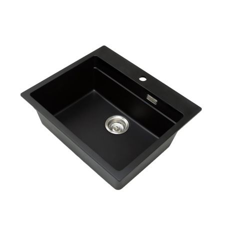 Кухонная мойка Grandex Aqua 500504 60х50 цвет черный поверхность матовая