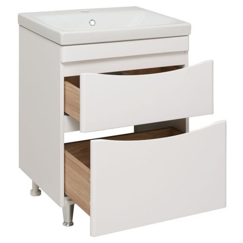 Тумба под раковину Runo АФИНА 00-00001169 60х40 напольная цвет белый - фото 2