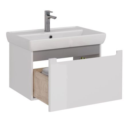 Тумба под раковину LeMark Buno mini LM05BM70T 60х40 подвесная цвет белый