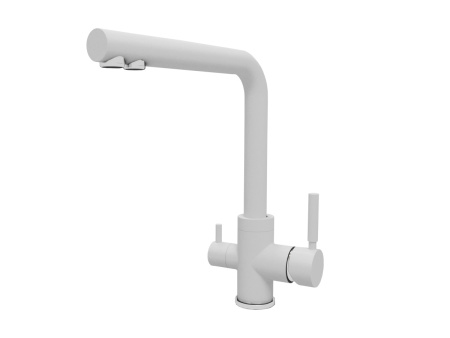 Смеситель для кухни Dr.Gans Акцент 339.06H.2123.401 на раковину белый