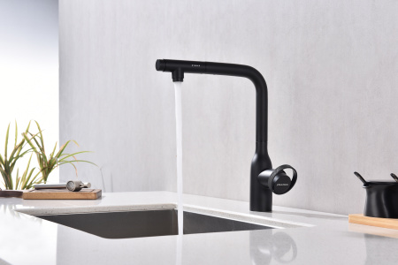 Смеситель для кухни Paulmark URBAN Ur213104-AN на мойку черный