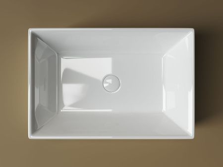 Раковина из сантехнического фарфора Ceramica Nova ELEMENT CN5013 60х40 накладная цвет белый без отверстий под смеситель