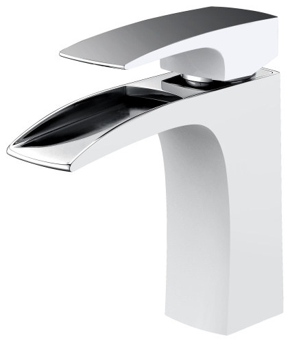 Смеситель для раковины AltroBagno Cascata AltroBagnoCascata0111BiCr на раковину хром/белый - фото 3