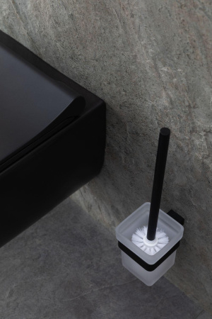 Чаша унитаза подвесная Allen Brau Priority 4.31002.31 цвет черный матовый без сиденья безободковая каскадный смыв