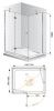 Душевой уголок Cezares VERONA VERONA-W-AH-1-120/100-P-Cr-R 120х100 стекло рифленое профиль хром без поддона