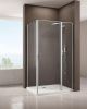 Душевой уголок Allen Brau Priority 3.31004.00 + 3.31019.00 100х100 стекло прозрачное профиль хром без поддона