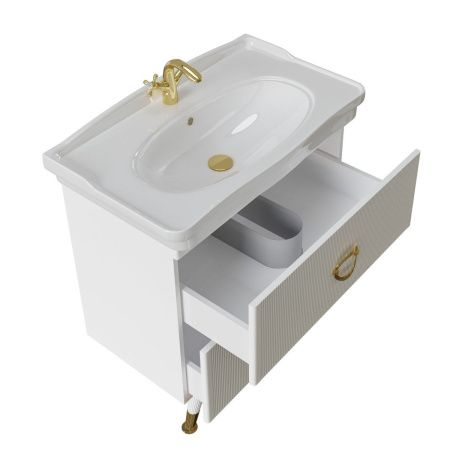 Тумба под раковину Grossman Атрио 108016 80х50 напольная цвет белый