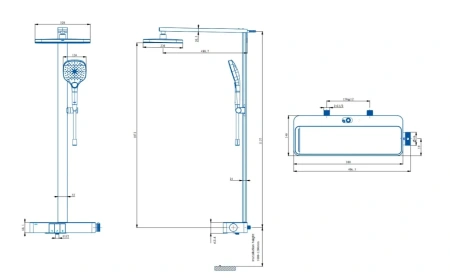 Душевая стойка Arrow AMG13GH872U1CP настенная цвет хром