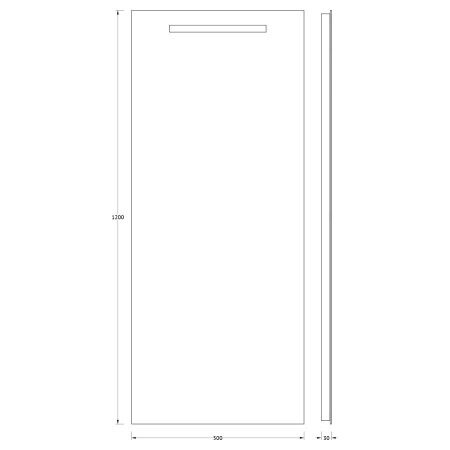 Зеркало с подсветкой Evoform Ledline BY 2111 50х120 подвесное