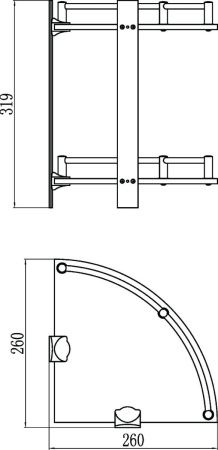 Полка в ванную комнату Savol S-003021