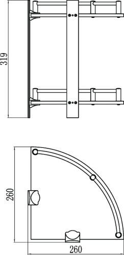 Полка в ванную комнату Savol S-003021 - фото 2