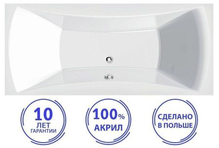 Ванна акриловая C-Bath CBQ004001 170х75 пристенная прямоугольная