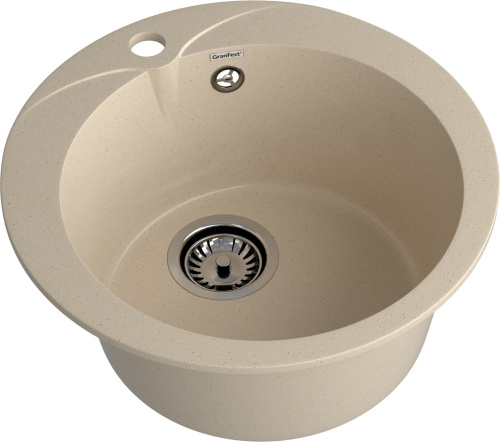 Кухонная мойка Granfest Rondo R-480 кашемир 48х48 цвет бежевый - фото 2