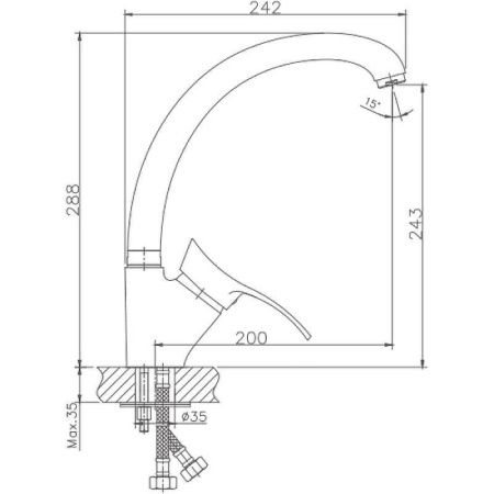 Смеситель для кухни Haiba HB01-1 HB4101-1 на мойку хром