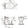Чаша унитаза приставная Azzurra Jubilaeum JUVCTP000000BI/(JUB110/P bi) цвет белый без сиденья душевой смыв