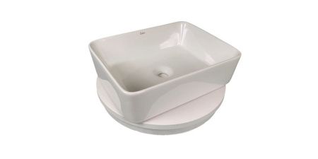 Тумба с раковиной Sintesi STL.W7013_SIN-LVB-APP-401 60х60 подвесная цвет белый