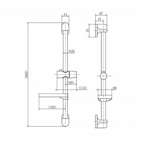 Душевая штанга D-Lin D63512 цвет хром