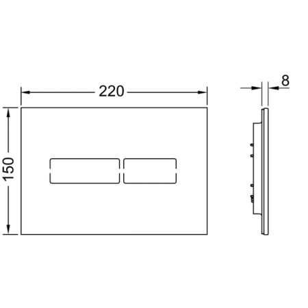 Клавиша смыва для унитаза сенсорная Tece TECElux Mini 9240960 цвет белый