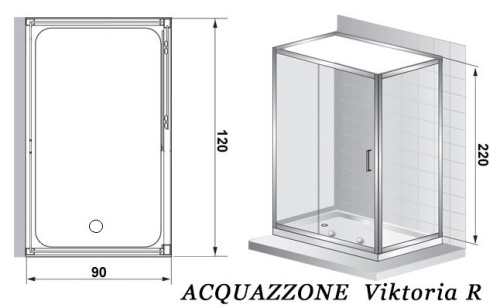 Душевая кабина Acquazzone Viktoria 120SL-R с паром 120х90 прямоугольная - фото 3