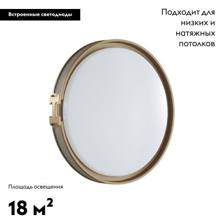 Настенно-потолочный светильник Sonex Favemo grey (Фавемо греы) 7654/DL