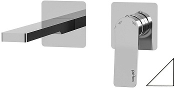 Смеситель Paffoni Tilt TI105BO70 встраиваемый в стену белый