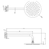 Верхний душ Gessi Rilievo 59148#299 25х25 черный