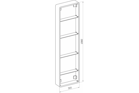 Шкаф-пенал Taliente Amato TA-CBled-L40160 40х160 подвесной цвет белый